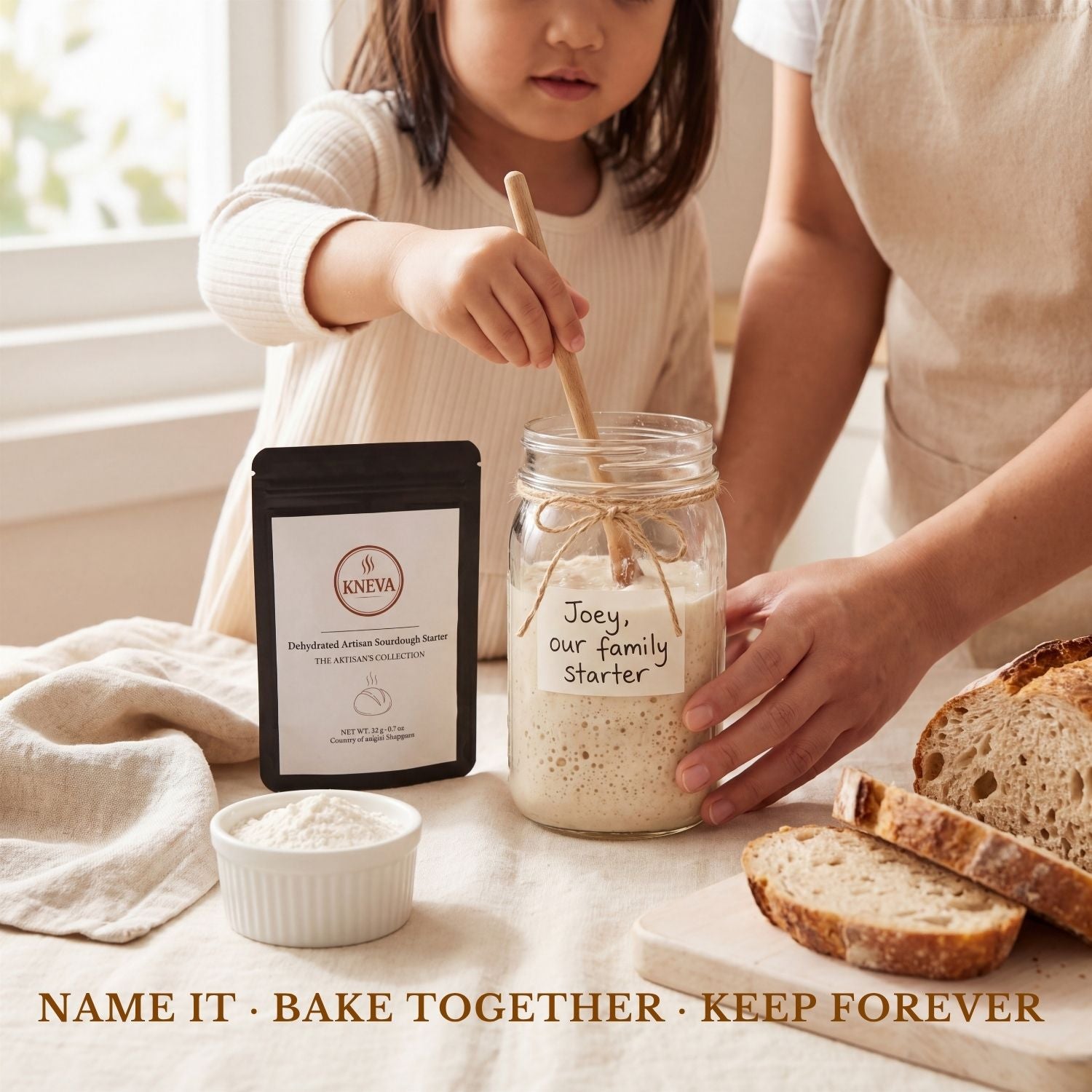 KNEVA Dehydrated Dry Sourdough Starter 20g | Bake Sourdough Bread at Home | Singapore Cultured