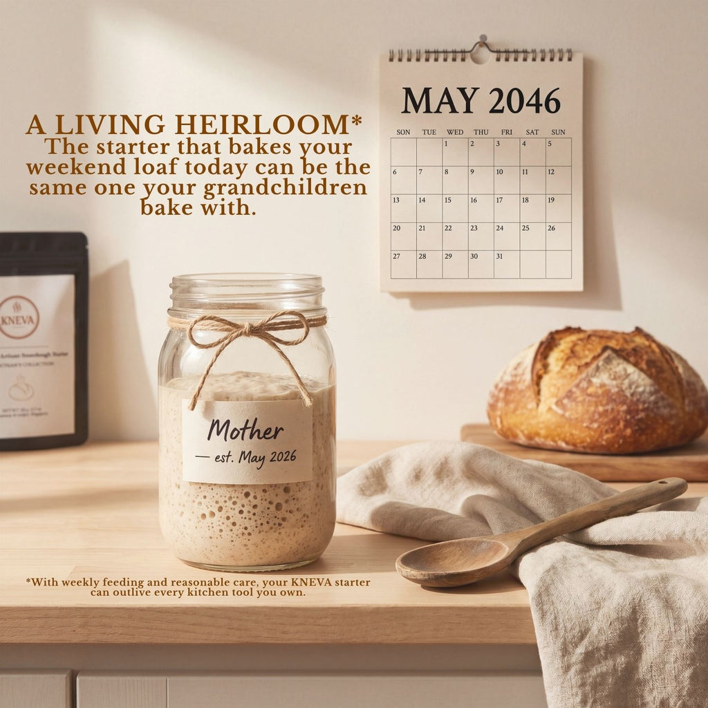 KNEVA Dehydrated Dry Sourdough Starter 20g | Bake Sourdough Bread at Home | Singapore Cultured