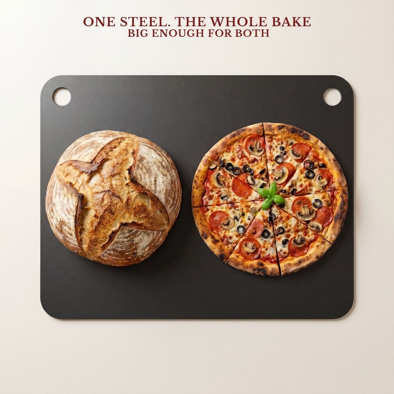 KNEVA Baking Steel for Pizza Sourdough Baguette Large (406 × 340 × 5 mm)